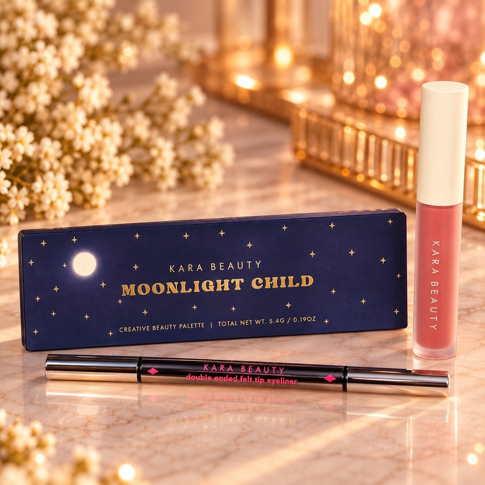 Kara Beauty Hitting the Outdoors Moonlight Child Eyeshadow Palette Lip Tint Set